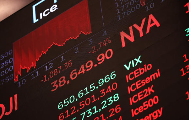 Imagen sobre caída de valores