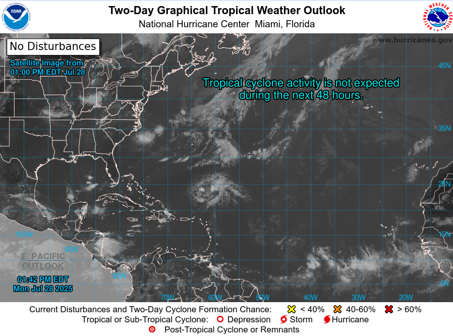 Monitoreo satelital del Atlántico: NHC.