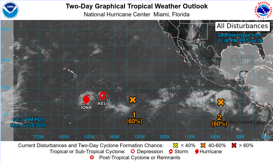 Monitoreo satelital del Pacífico: NHC.