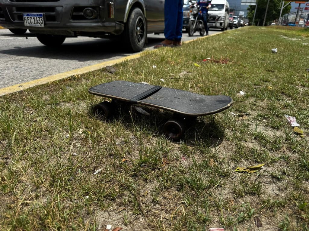La patineta en el lugar