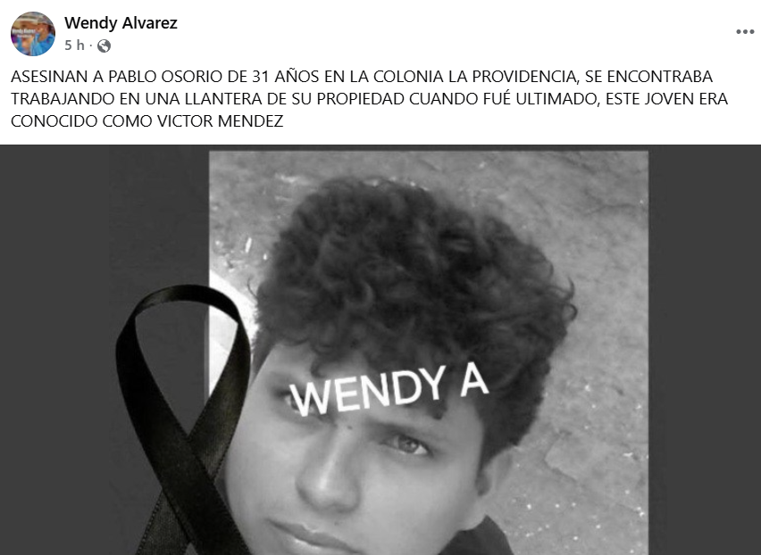 Captura de pantalla de la publicación