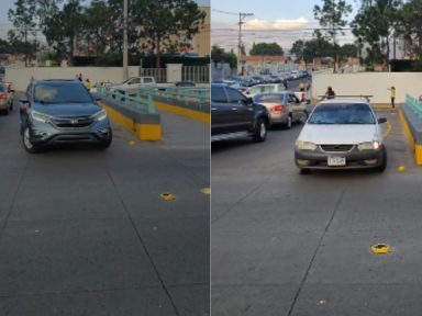 Conductores, grabados cuando evadieron rotonda con maniobra imprudente en la capital