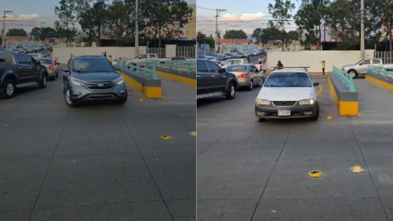 Conductores, grabados cuando evadieron rotonda con maniobra imprudente en la capital