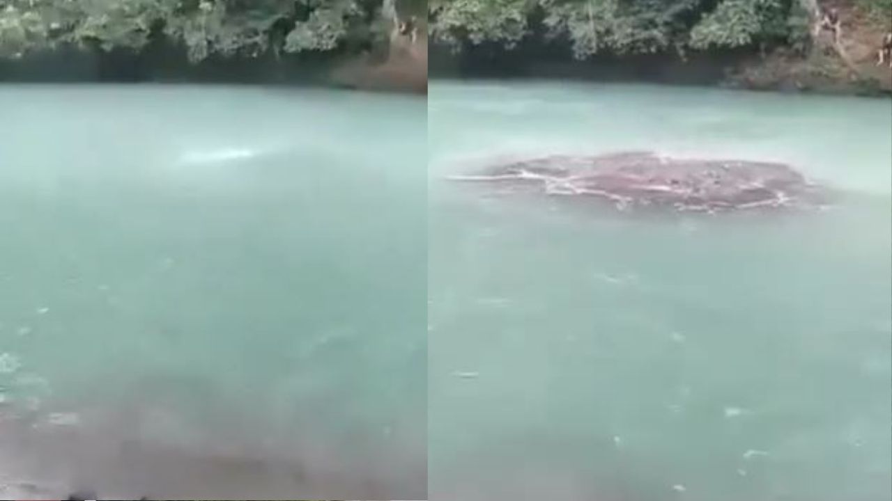 ¡No te acerques!: amigos graban extraño fenómeno en río donde bañaban
