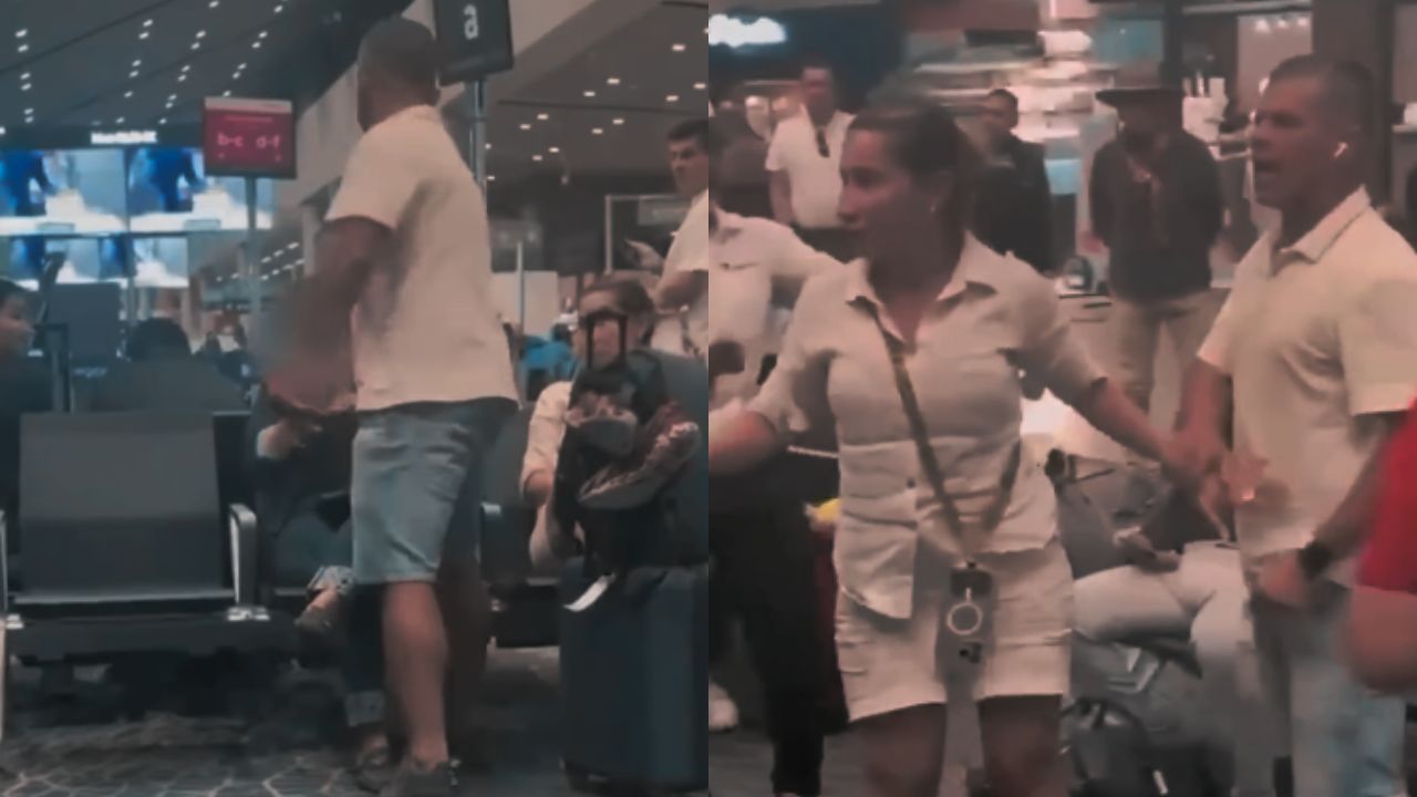 Vídeo: Hombre bofeteó a una mujer por no cederle el asiento en un aeropuerto