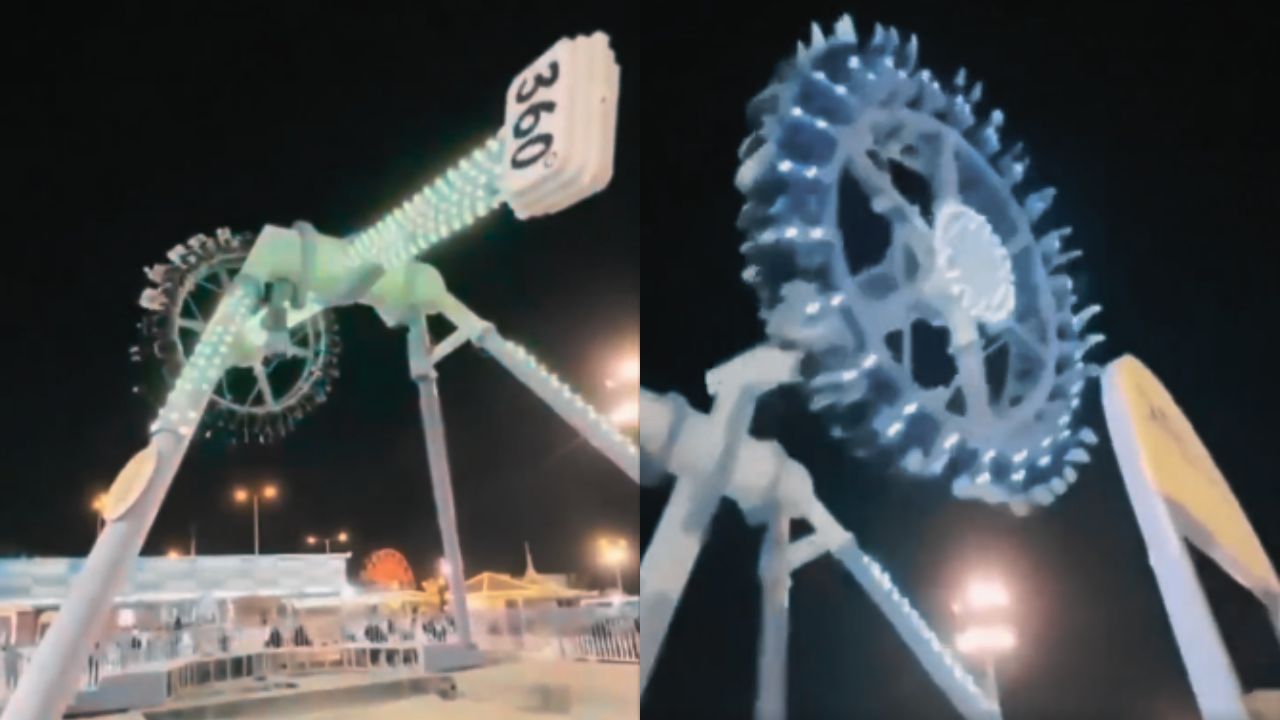 Así fue momento en que juego mécanico se partió en dos y dejó decenas de heridos