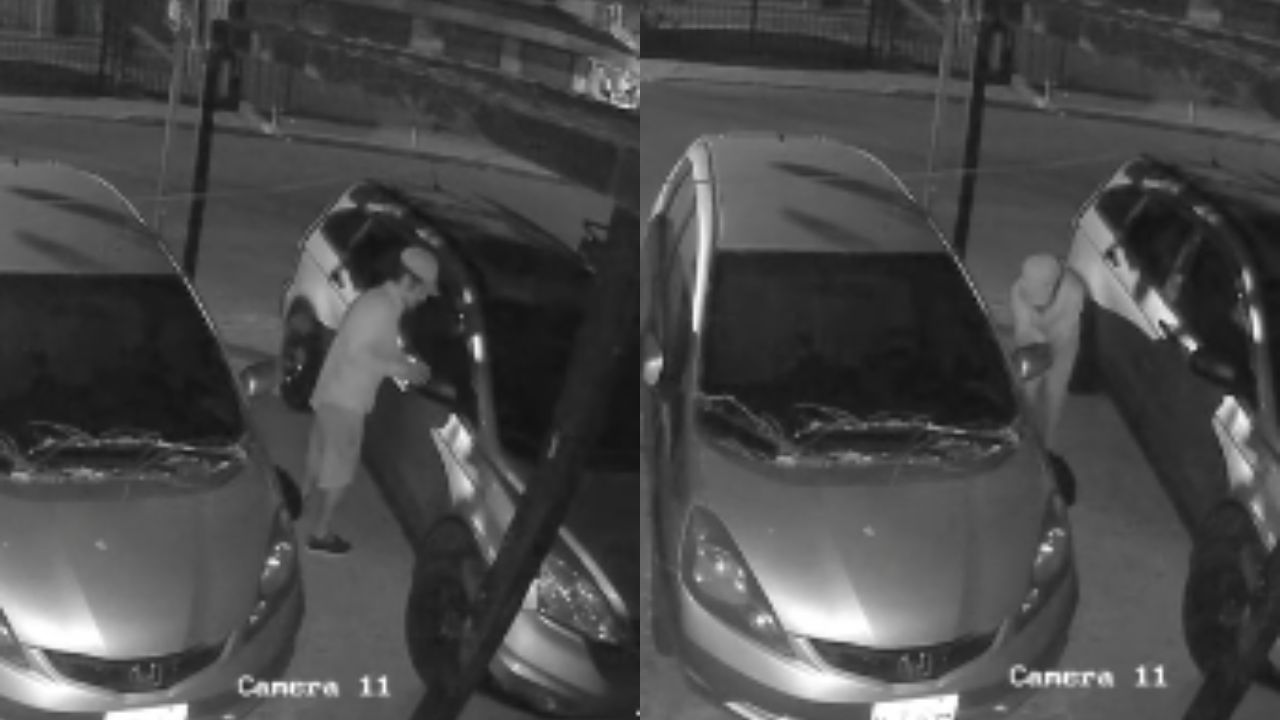 Exponen en vídeo a un hombre robando retrovisores de carros, ¿dónde ocurrió?