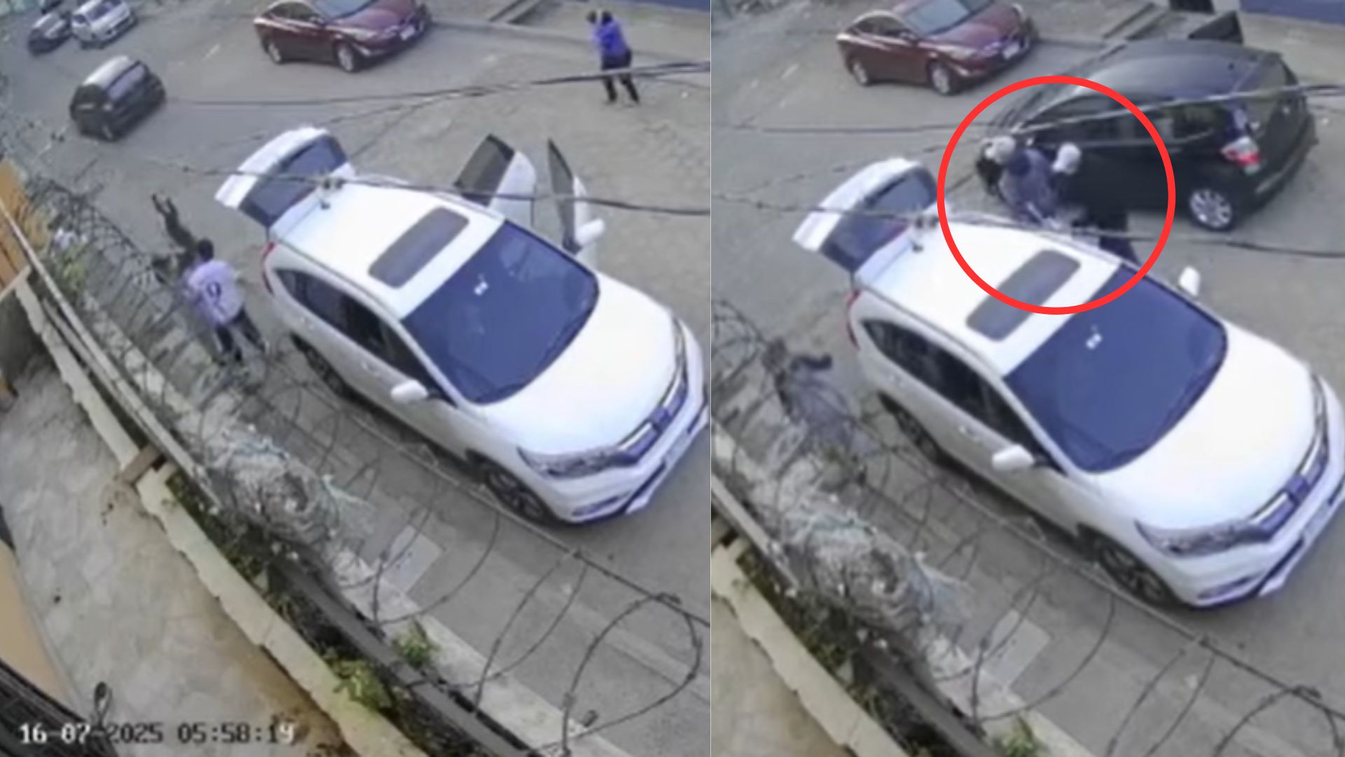 VIDEO: Ladrones con mascarilla asaltan desde vehículo a familia en Tegucigalpa