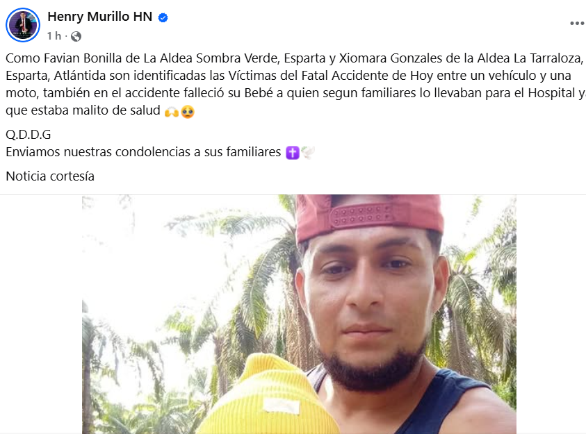 Captura de pantalla de la publicación