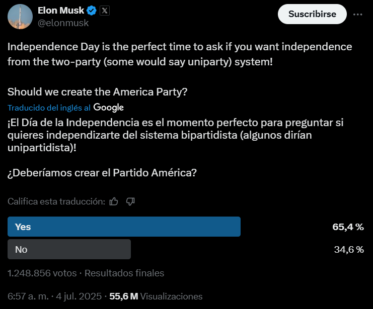 Captura de pantalla de la publicación