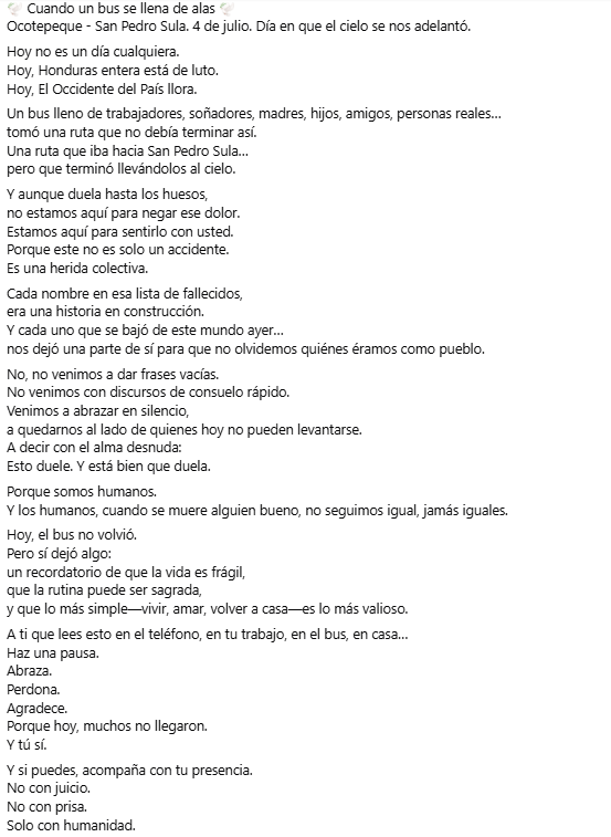 Captura de pantalla de la publicación