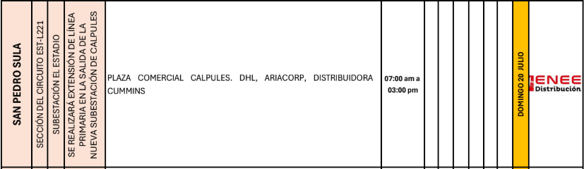Lista de colonias que no tendrán luz pasado mañana