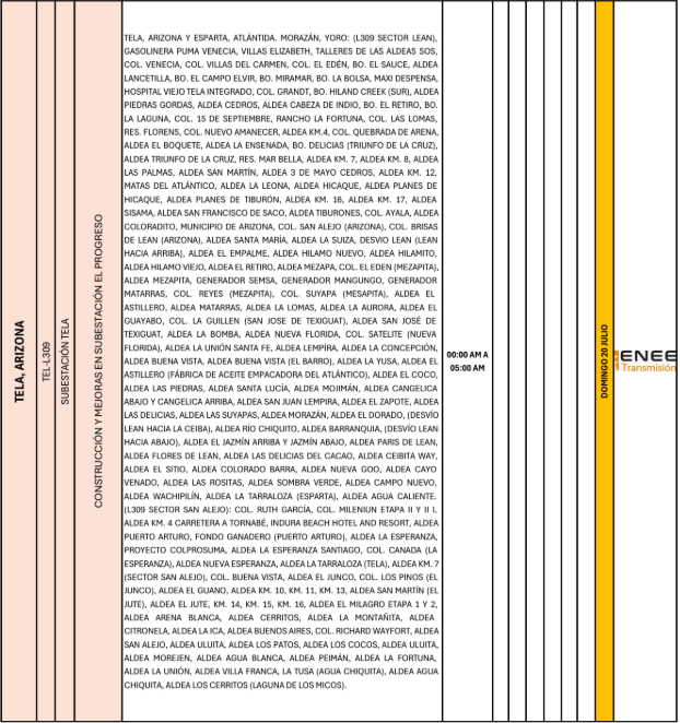 Lista de colonias que no tendrán luz pasado mañana