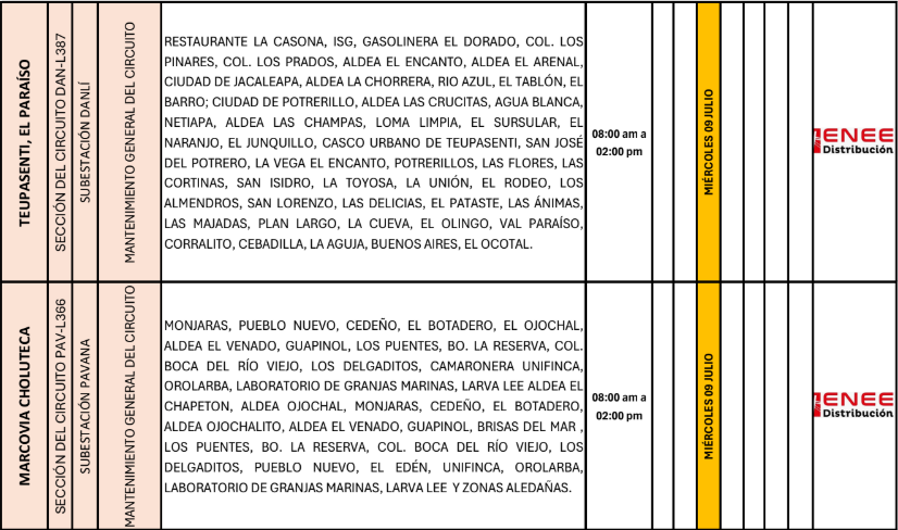 Lista de colonias que no tendrán luz pasado mañana