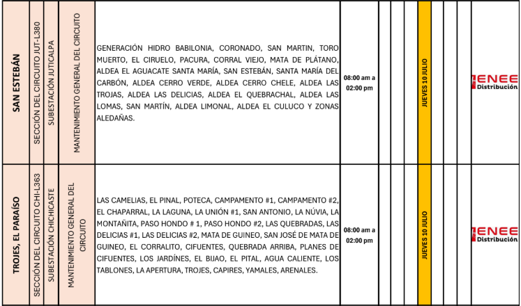 Lista de colonias que no tendrán luz pasado mañana