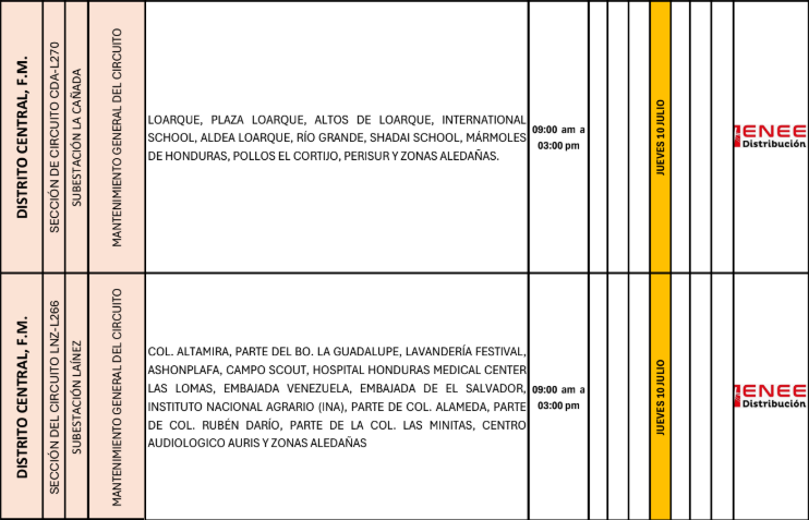 Lista de colonias que no tendrán luz pasado mañana