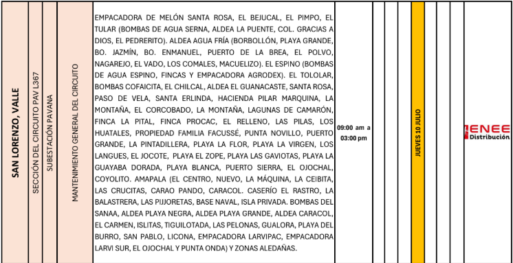 Lista de colonias que no tendrán luz pasado mañana