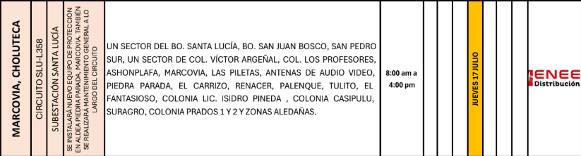 Lista de colonias que no tendrán luz pasado mañana