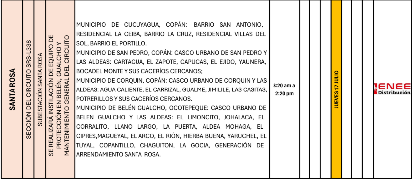 Lista de colonias que no tendrán luz pasado mañana