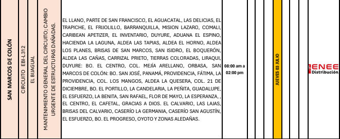 Lista de colonias que no tendrán luz pasado mañana