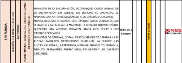 Lista de colonias que no tendrán luz pasado mañana