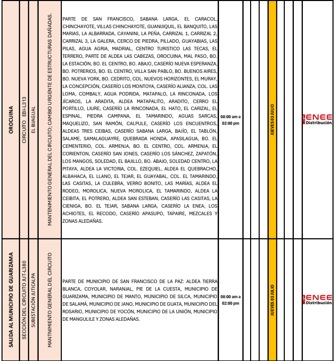 Lista de colonias que no tendrán luz pasado mañana