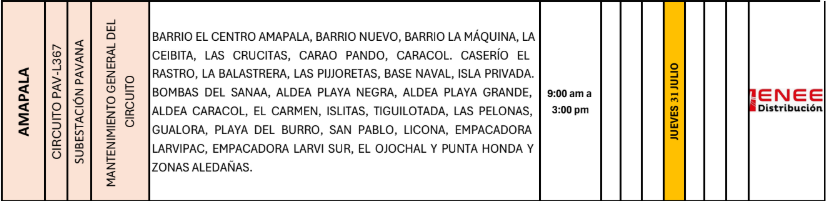 Lista de colonias que no tendrán luz pasado mañana