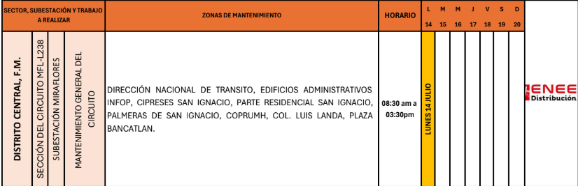 Lista de colonias que no tendrán luz pasado mañana