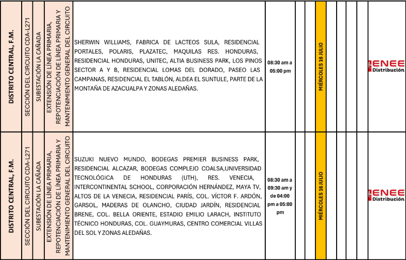 Lista de colonias que no tendrán luz pasado mañana