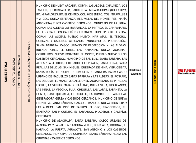 Lista de colonias que no tendrán luz pasado mañana