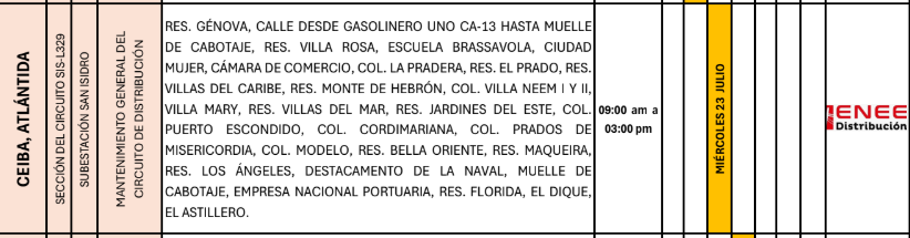 Lista de colonias que no tendrán luz pasado mañana