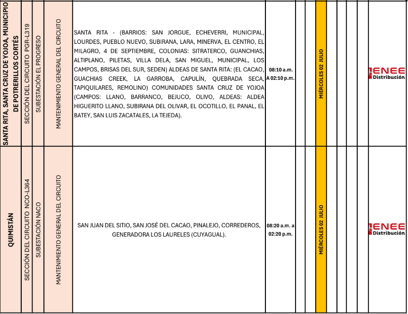 Lista de colonias que no tendrán luz pasado mañana
