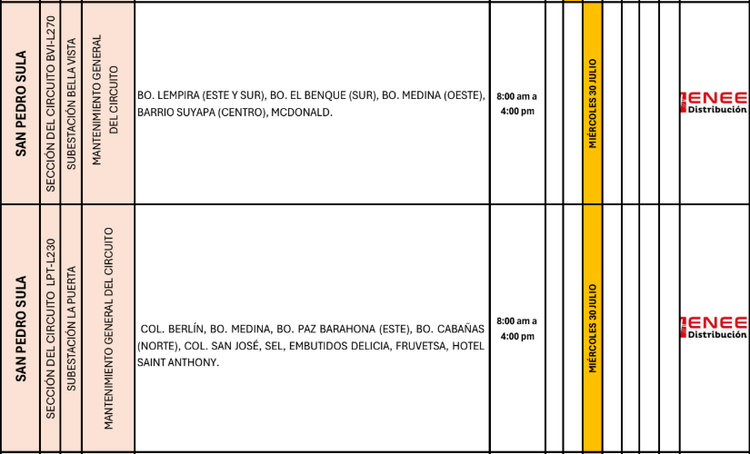 Lista de colonias que no tendrán luz pasado mañana