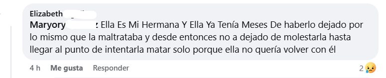 Captura de pantalla del comentario