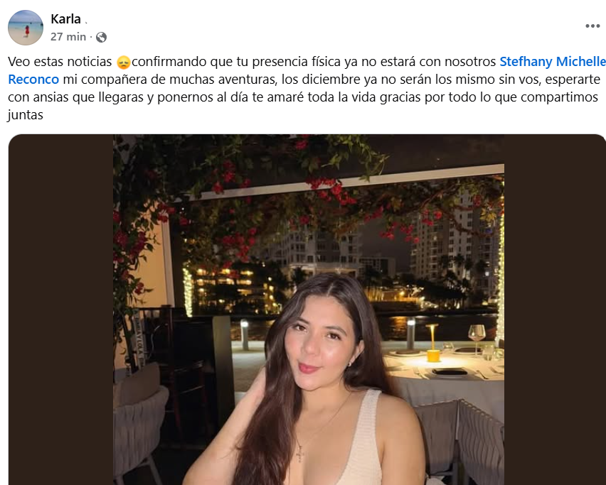 Captura de pantalla de la publicación