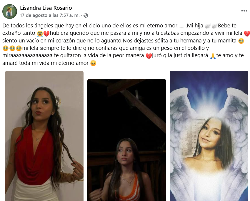 Captura de pantalla de la publicación