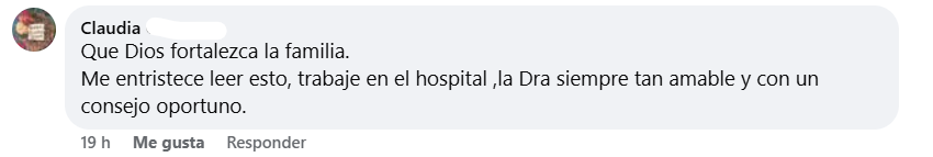 Captura de pantalla del comentario