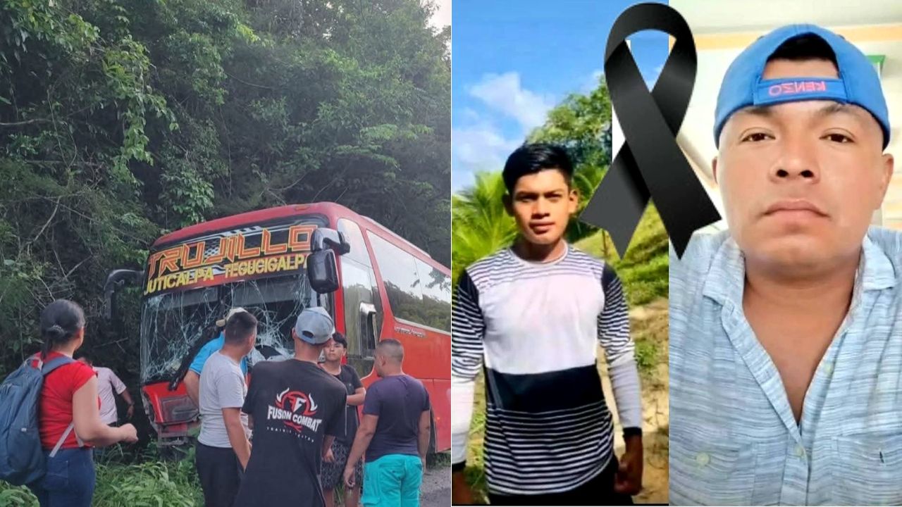 'Quedaron a un costado': mueren hondureños que iban en moto tras chocar contra bus