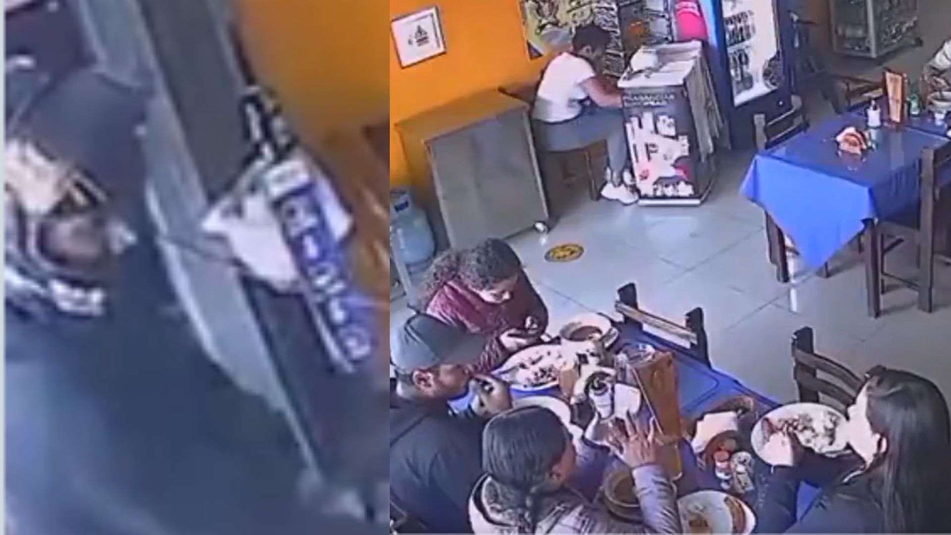 VIDEO: Sicarios acribillan a pareja que almorzaba con su familia