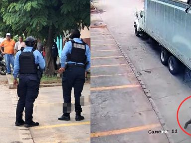 Video capta cómo encapuchados asesinan a guardia durante asalto en Olanchito