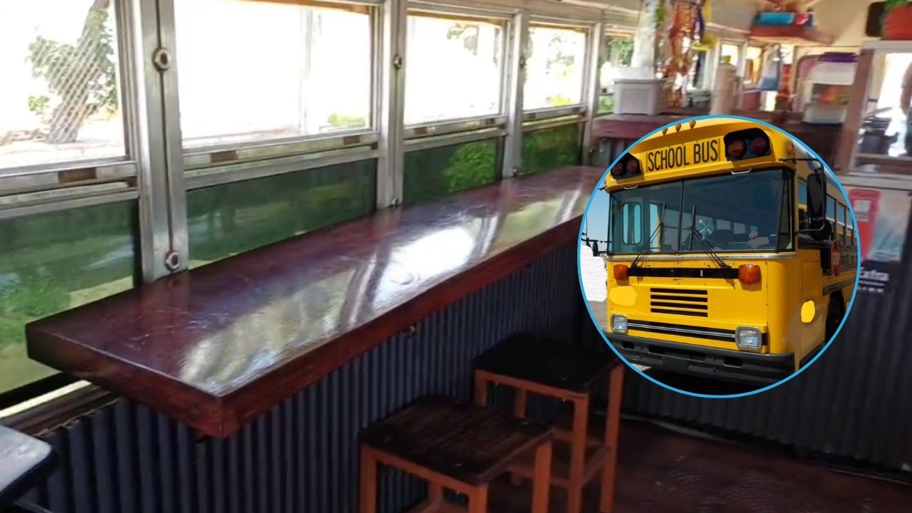 'Nos gusta el trabajo': Emprendedor modificó un bus y lo convirtió en restaurante