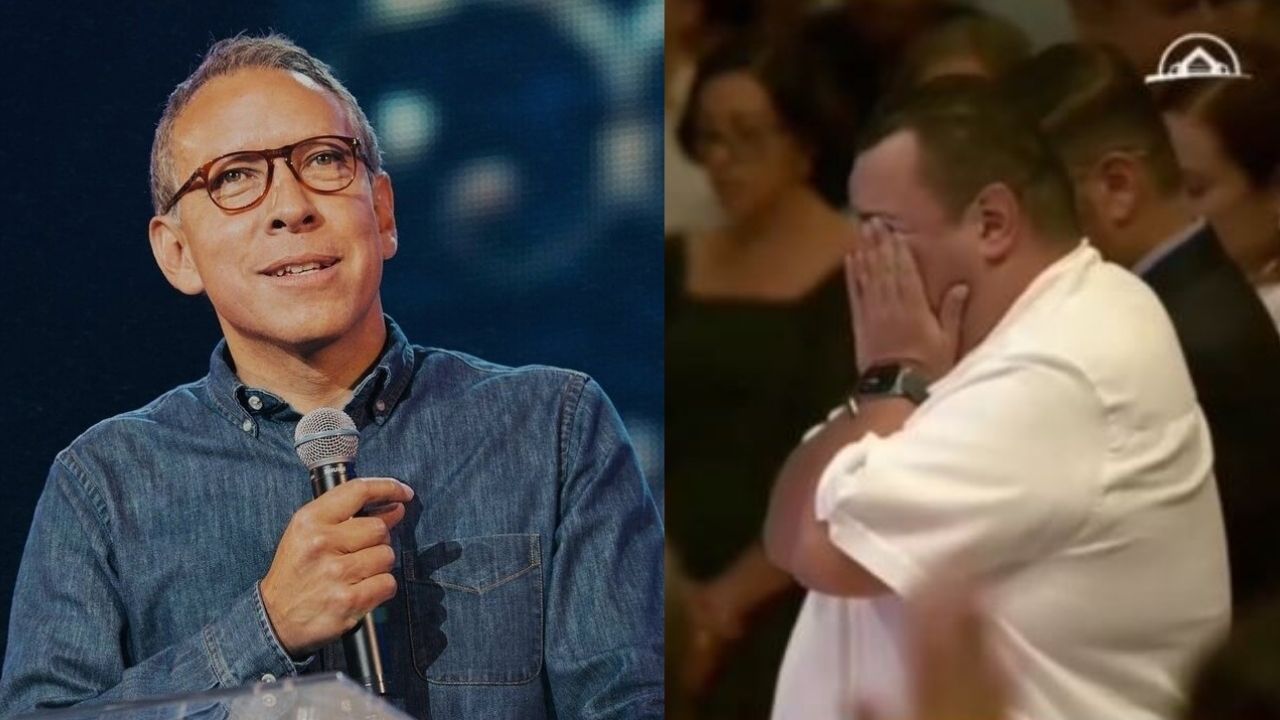Jorge Aldana llora al escuchar profecía del salmista Marco Barrientos