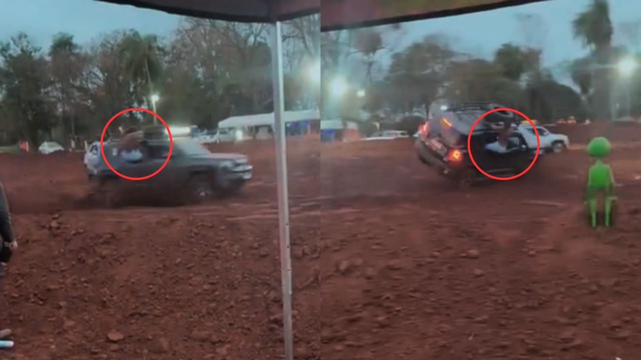 ¿Sobrevivió? Mujer fue 'aplastada' por un carro durante una exposición