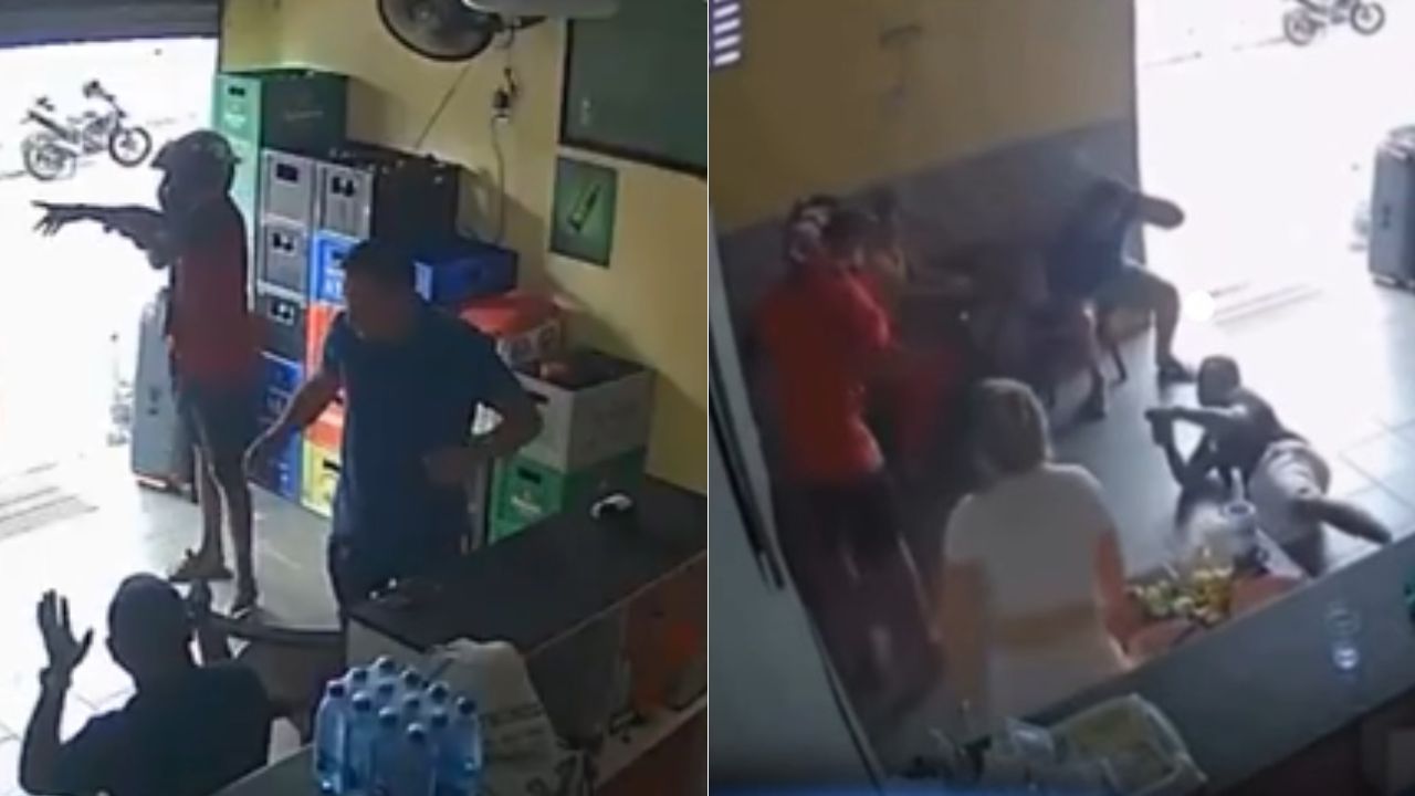 VIDEO: Ladrón asaltaba en un bar cuando policía fuera de servicio lo mató