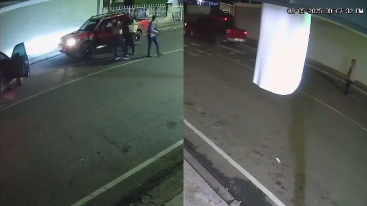 Revelan vídeo de robo de carro a ciudadano por parte de sujetos encapuchados