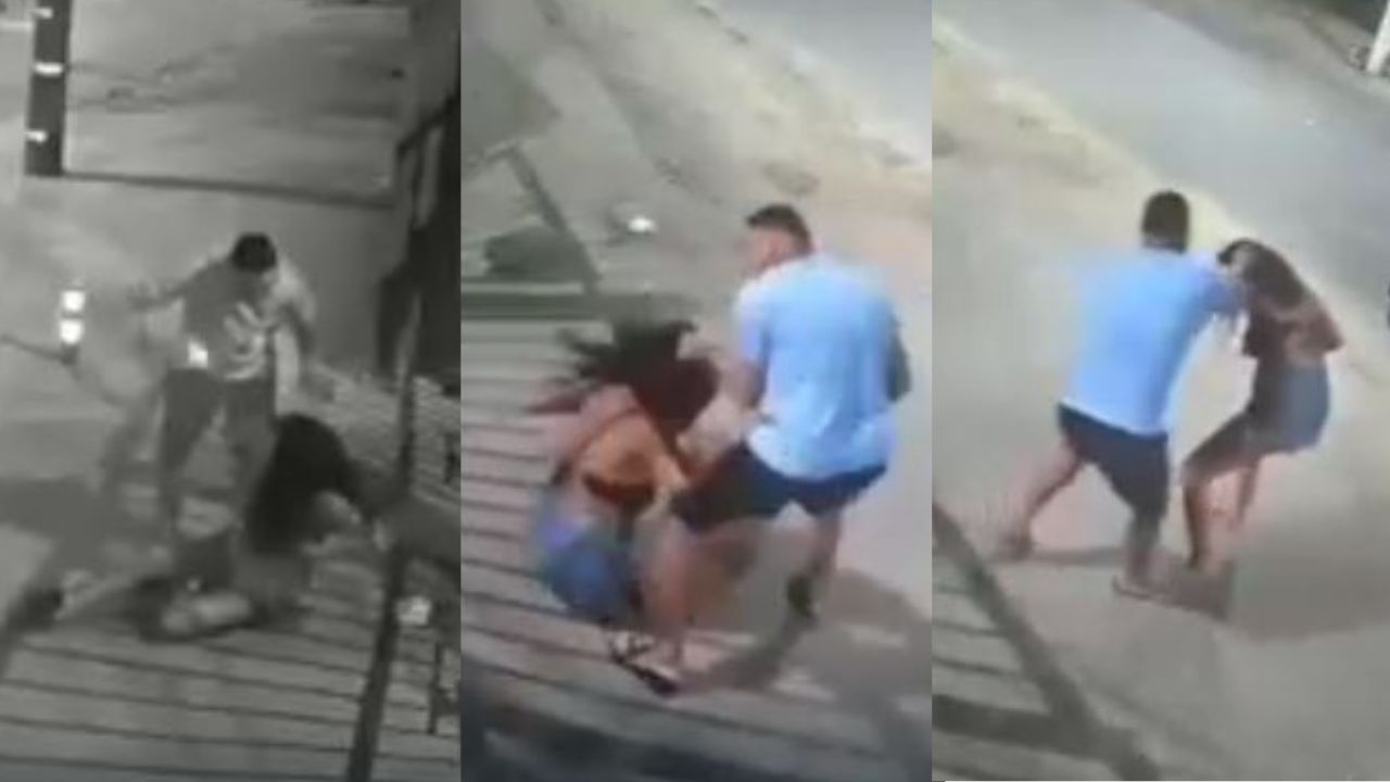 VIDEO: Hombre golpea y arrastra del cabello a mujer en la vía pública