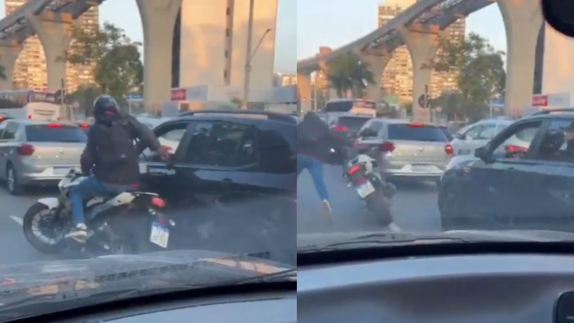 VIDEO: Ladrón muere tras intentar a asaltar a hombre en el tráfico