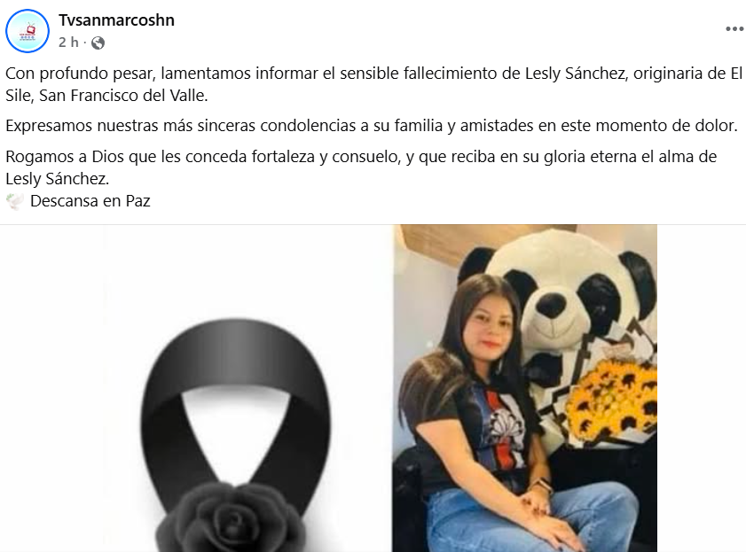 Captura de pantalla de la publicación