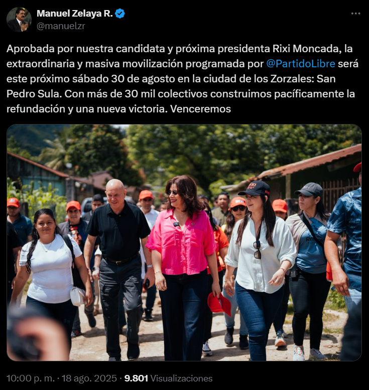 Captura de pantalla de la publicación