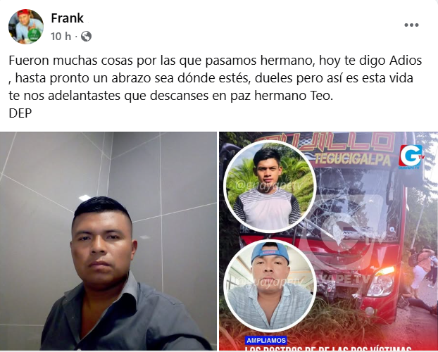 Captura de pantalla de la publicación